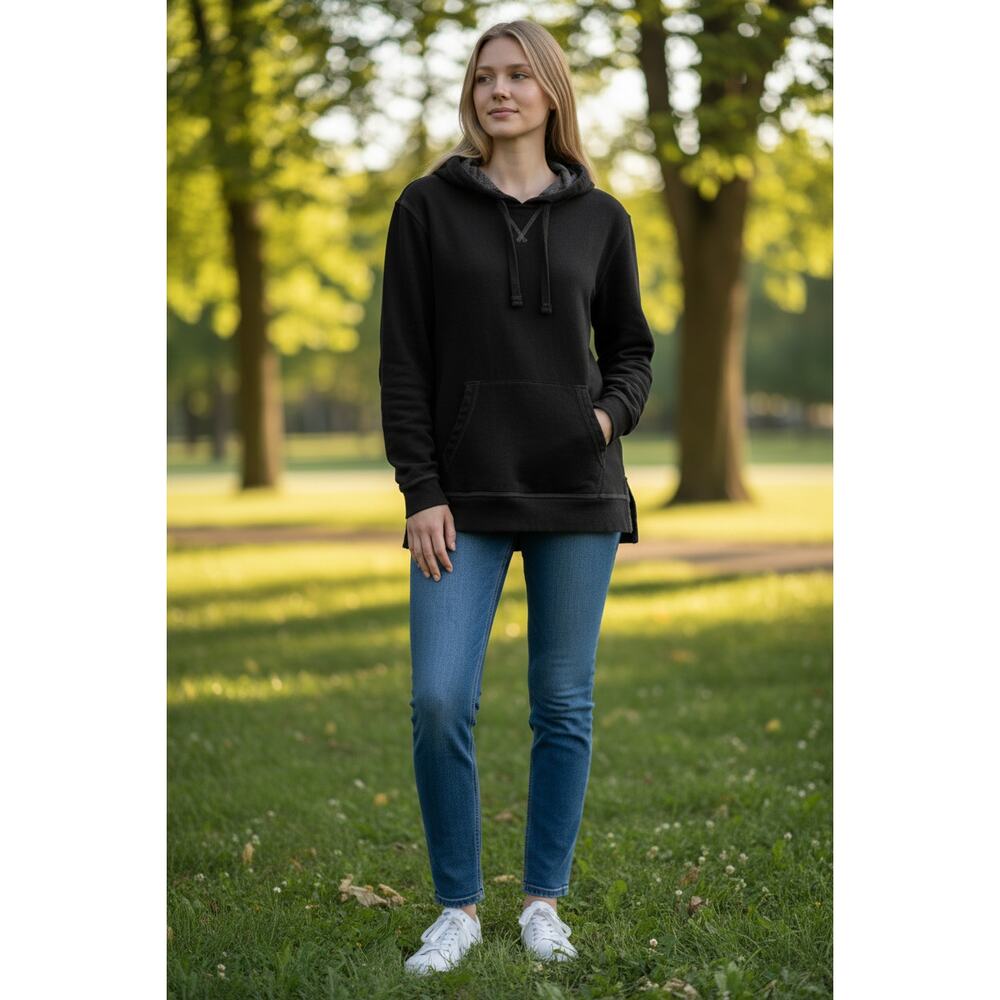 Abercrombie & Fitch Soft AF A&F Fleece Black Pullover Hoodie Top Womens Size XS